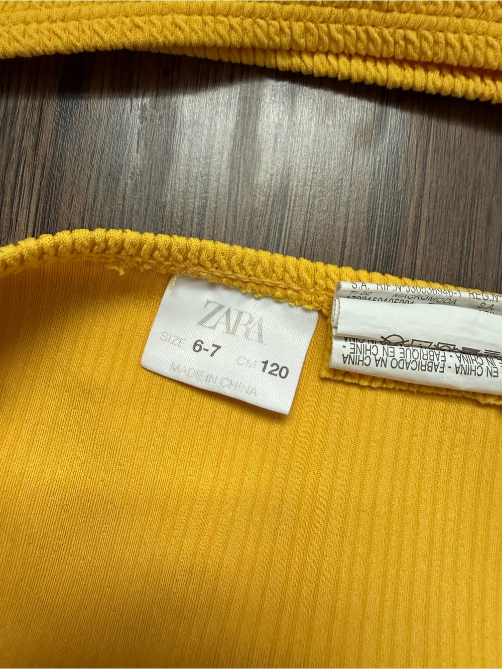 Zara Mustard Ribbed Two-Piece Set - Picture 4 of 4